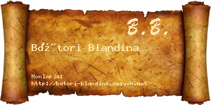 Bátori Blandina névjegykártya